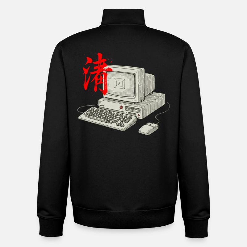 IT Technology Asian - Unisex Organic Zip Sweatshirt by Stanley/Stella - black