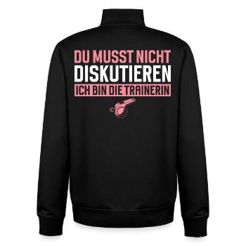 Dresseur : Pas besoin de discuter - Sweat zippé unisexe en coton bio Stanley/Stella - noir - Dos - AI Model Male 185 light (185cm)