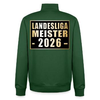 Champion of the Landesliga 2026 - Unisex Organic Zip Sweatshirt by Stanley/Stella - bottle green - Back - AI Model Male 185 dark (185cm)