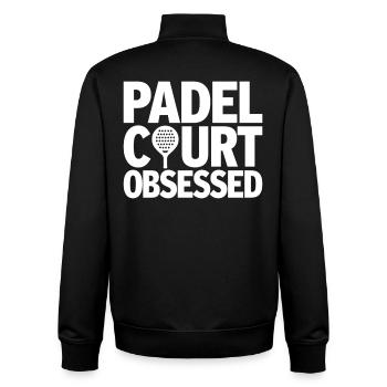 Padel Court Obsessed Leidenschaft für Sportler - Unisex Organic Zip Sweatshirt von Stanley/Stella - Schwarz - Hinten - AI Model Male 185 light (185cm)