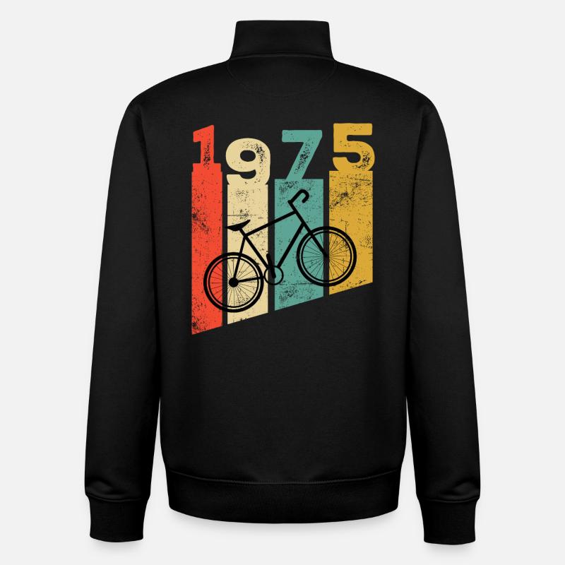 Millésime 1975 - Sweat zippé unisexe en coton bio Stanley/Stella - noir