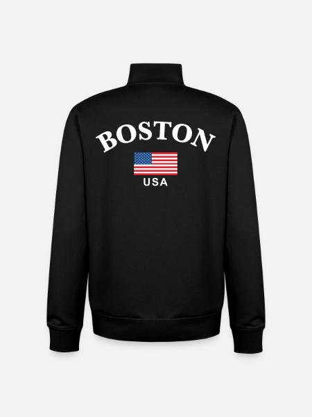 Boston, USA - Unisex Organic Zip Sweatshirt by Stanley/Stella - black