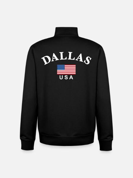 Dallas, USA - Unisex Organic Zip Sweatshirt by Stanley/Stella - black