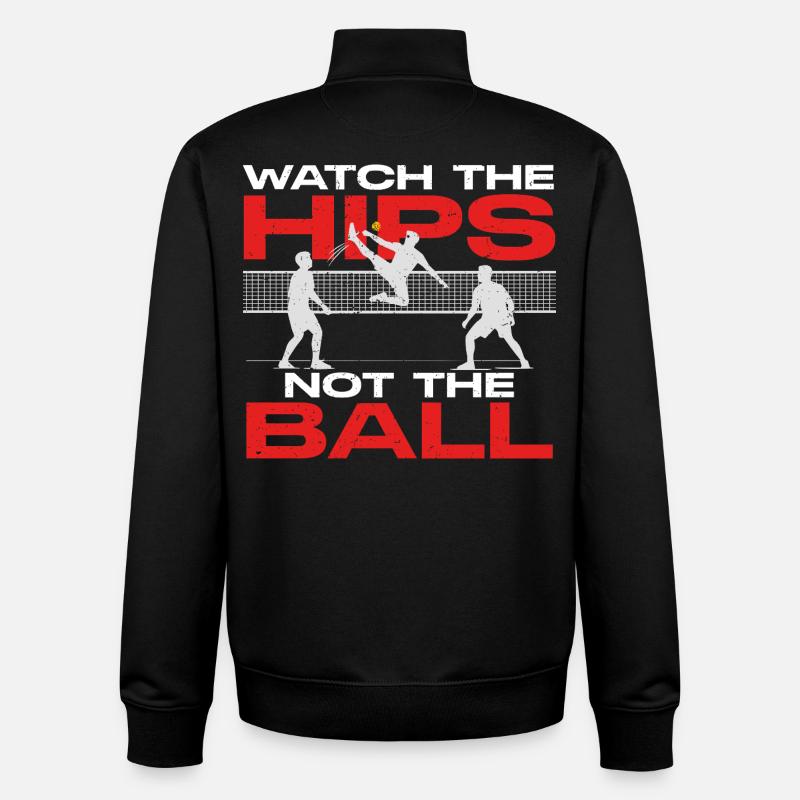 Sepak Takraw Regarde les hanches - Sweat zippé unisexe en coton bio Stanley/Stella - noir