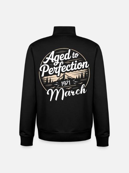 Birthday present march 1971 - Unisex Organic Zip Sweatshirt by Stanley/Stella - black