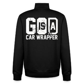 GOTT ist eine Autoverpackung Weiß - Unisex Organic Zip Sweatshirt von Stanley/Stella - Schwarz - Hinten - AI Model Male 185 light (185cm)