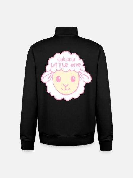 Welcome Baby Birth Sheep - Unisex Organic Zip Sweatshirt by Stanley/Stella - black