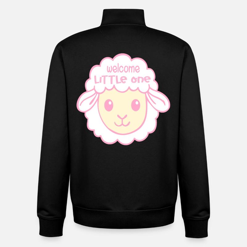 Willkommen Baby-Geburtsschafe - Unisex Organic Zip Sweatshirt von Stanley/Stella - Schwarz