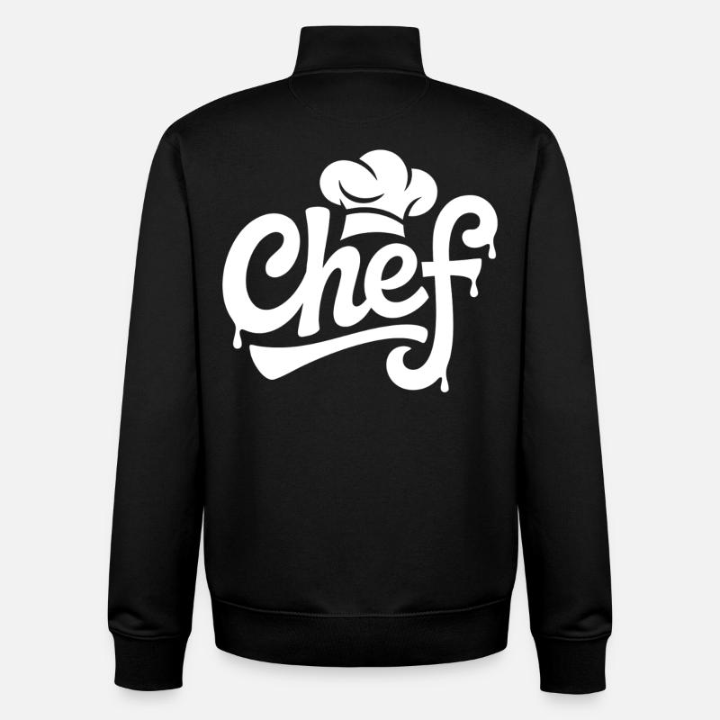 Chef Graffiti Küchenlogo - Unisex Organic Zip Sweatshirt von Stanley/Stella - Schwarz