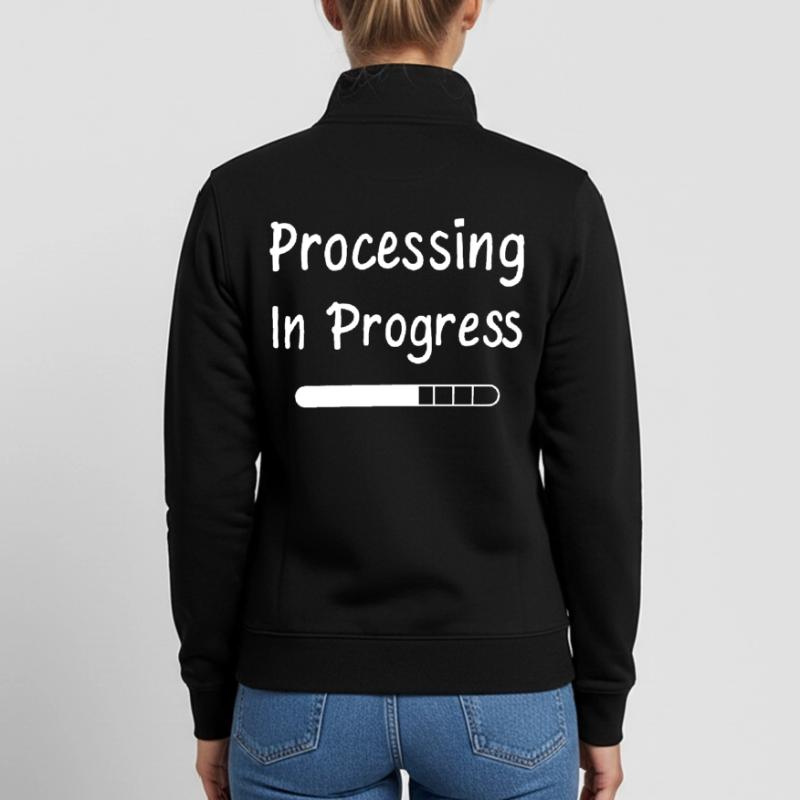 Processing In Progress Loading Bar Statement Unisex Organic Zip Sweatshirt by Stanley/Stella