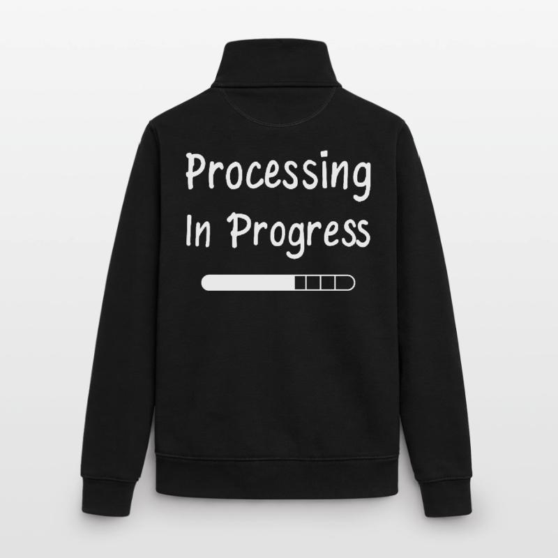 Processing In Progress Loading Bar Statement Unisex Organic Zip Sweatshirt by Stanley/Stella