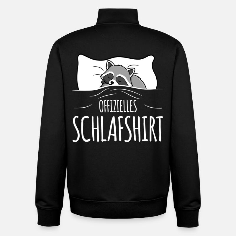 T-shirt de nuit raton laveur - Sweat zippé unisexe en coton bio Stanley/Stella - noir