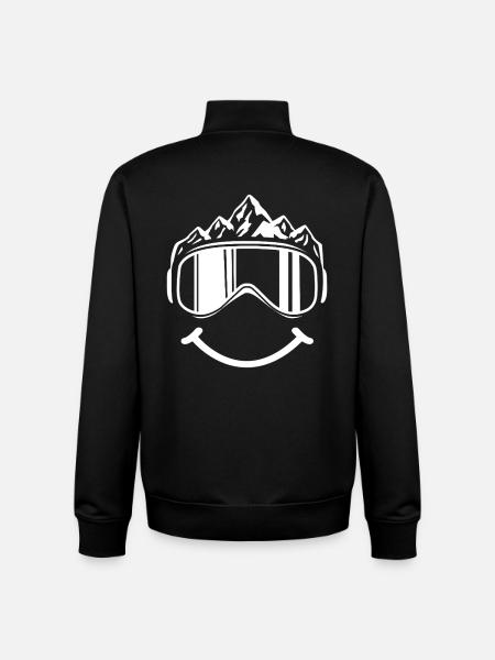 Snowboarding - Sweat zippé unisexe en coton bio Stanley/Stella - noir