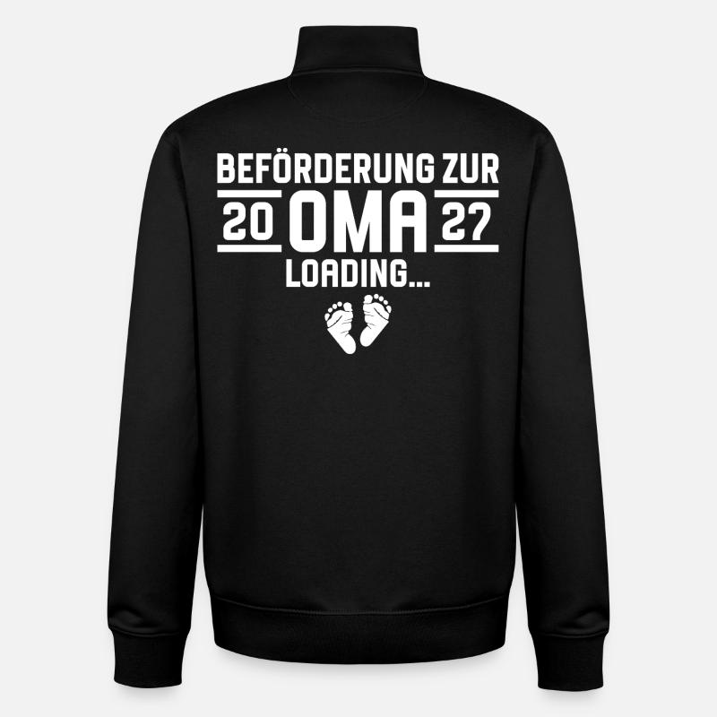 Promotion to Grandma 2027 loading - Unisex Organic Zip Sweatshirt by Stanley/Stella - black