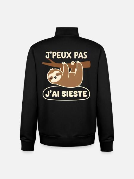 Sloth's Nap - Unisex Organic Zip Sweatshirt by Stanley/Stella - black
