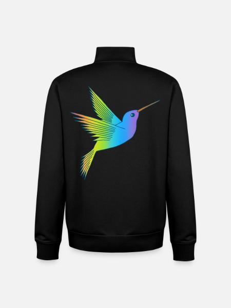 Rainbow bird - Unisex Organic Zip Sweatshirt by Stanley/Stella - black
