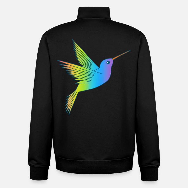 Regenbogenvogel - Unisex Organic Zip Sweatshirt von Stanley/Stella - Schwarz