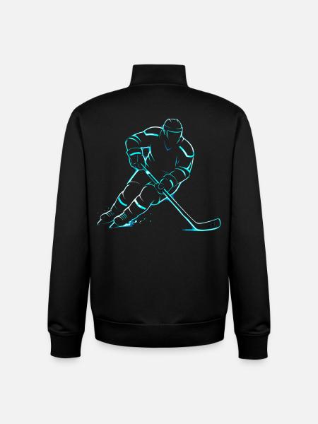 Eishockey Junge Spieler Geschenk - Unisex Organic Zip Sweatshirt by Stanley/Stella - black