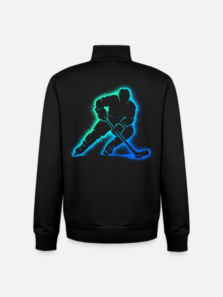 Eishockey Spieler Geschenk Junge Hockey - Unisex Organic Zip Sweatshirt by Stanley/Stella - black