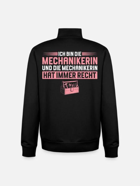 Mechanic is always right Craftswoman - Unisex Organic Zip Sweatshirt by Stanley/Stella - black