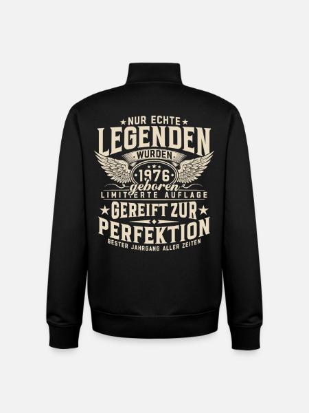 Legender ble født i 1976. - Unisex genser med glidelås i økologisk bomull Stanley/Stella - svart