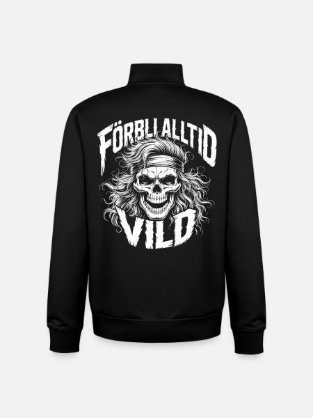 Wild Side Skull - Unisex Organic Zip Sweatshirt by Stanley/Stella - black