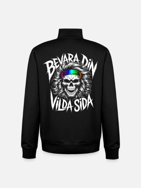 Wild Side Skull - Unisex Organic Zip Sweatshirt by Stanley/Stella - black