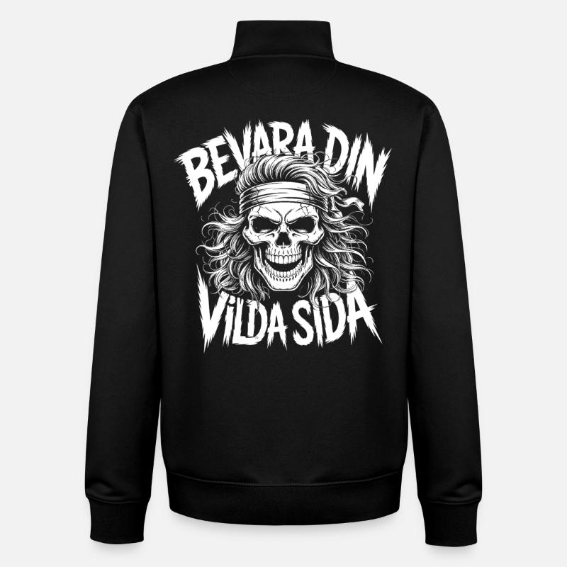 Wild Side Skull - Unisex Organic Zip Sweatshirt von Stanley/Stella - Schwarz
