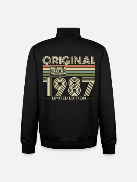 Original 1987 Edition Retro - Unisex Organic Zip Sweatshirt by Stanley/Stella - black