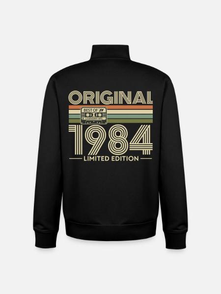Original 1984 Limited Edition Retro - Unisex Organic Zip Sweatshirt by Stanley/Stella - black
