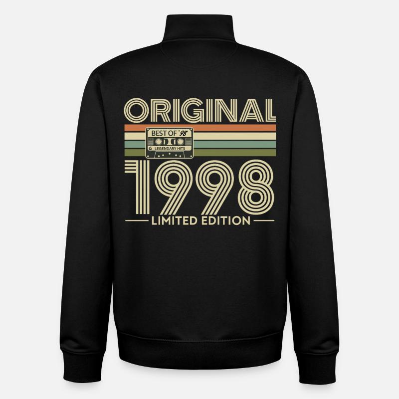 Original 1998 Edition Limitée - Sweat zippé unisexe en coton bio Stanley/Stella - noir