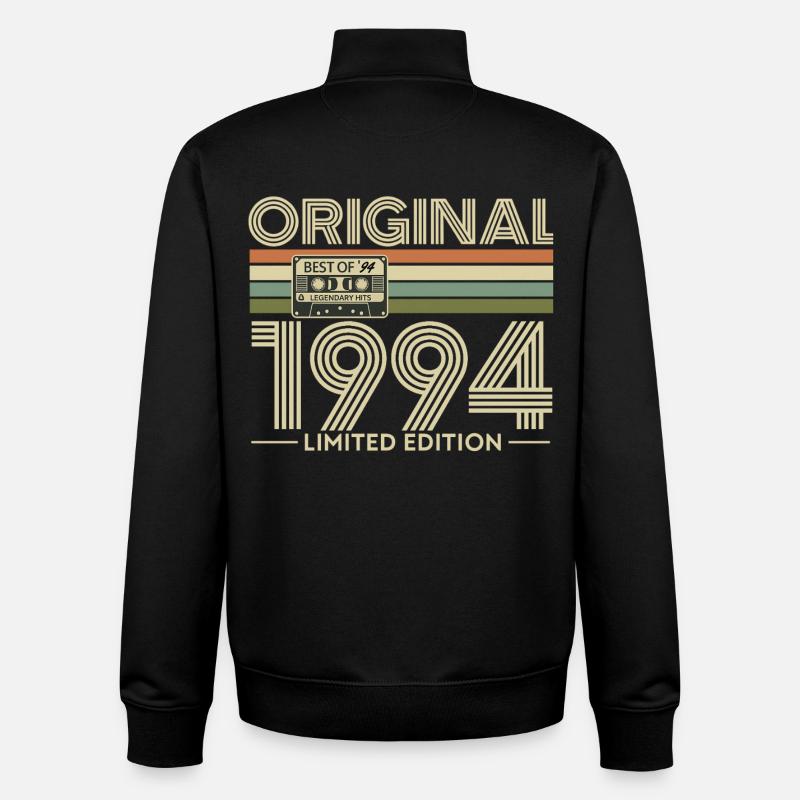 Original 1994 Rétro Édition Limitée - Sweat zippé unisexe en coton bio Stanley/Stella - noir
