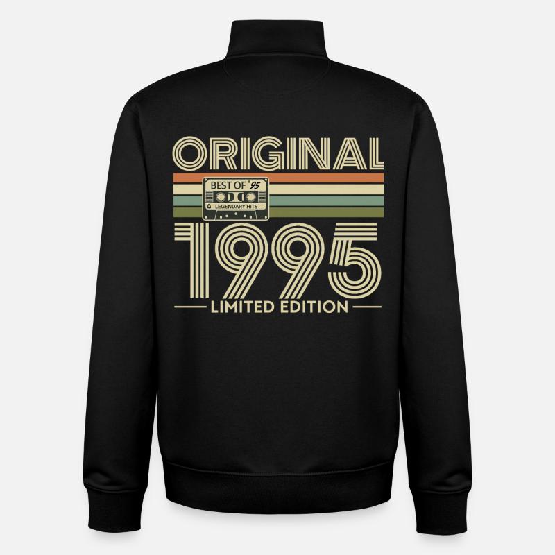 Original 1995 Edition Limitée - Sweat zippé unisexe en coton bio Stanley/Stella - noir