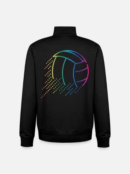 Volleyball Ball - Unisex Organic Zip Sweatshirt by Stanley/Stella - black