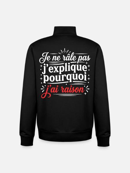 Grumpy humor complaining I'm right - Unisex Organic Zip Sweatshirt by Stanley/Stella - black