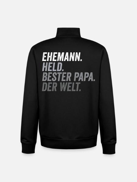 Husband Best Dad Father's Day Funny - Unisex Organic Zip Sweatshirt by Stanley/Stella - black