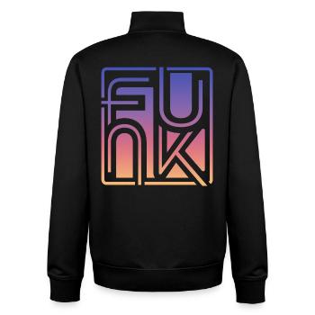 Funk Musik - Unisex Organic Zip Sweatshirt von Stanley/Stella - Schwarz - Hinten - AI Model Male 185 light (185cm)