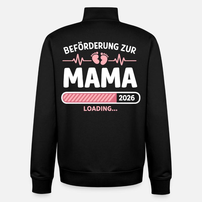 Mom 2026 Loading Promotion Gift - Unisex Organic Zip Sweatshirt by Stanley/Stella - black