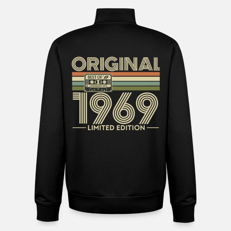 Original 1969 Édition Limitée - Sweat zippé unisexe en coton bio Stanley/Stella - noir