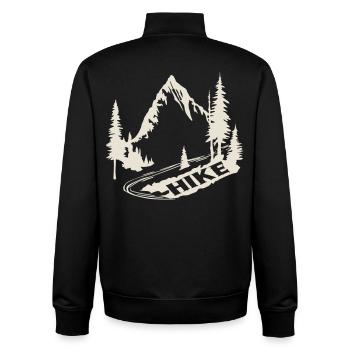 Hiking Trail [White] - Unisex Organic Zip Sweatshirt by Stanley/Stella - black - Back - AI Model Male 185 light (185cm)