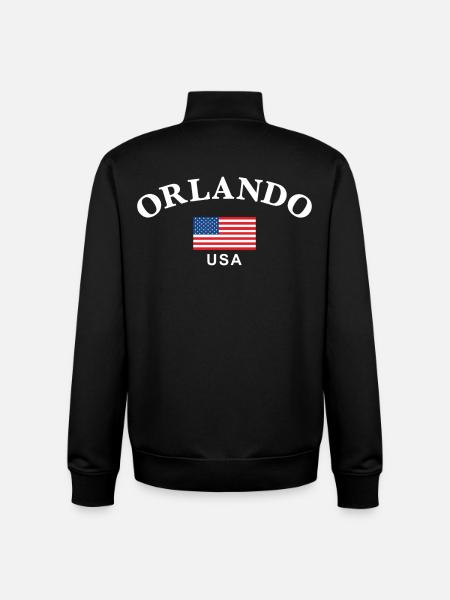 Orlando, USA - Unisex Organic Zip Sweatshirt by Stanley/Stella - black