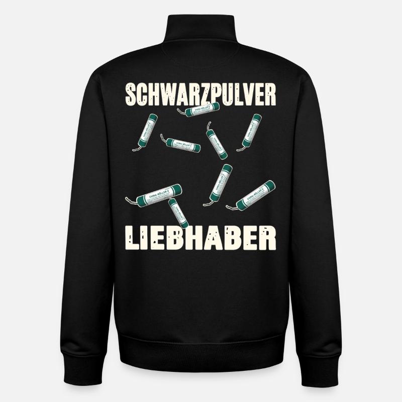 Schwarzpulver Liebhaber - Unisex Organic Zip Sweatshirt von Stanley/Stella - Schwarz
