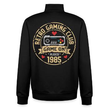 März 1985 Geburtstagsgeschenk März 1985 Geboren - Unisex Organic Zip Sweatshirt von Stanley/Stella - Schwarz - Hinten - AI Model Male 185 light (185cm)