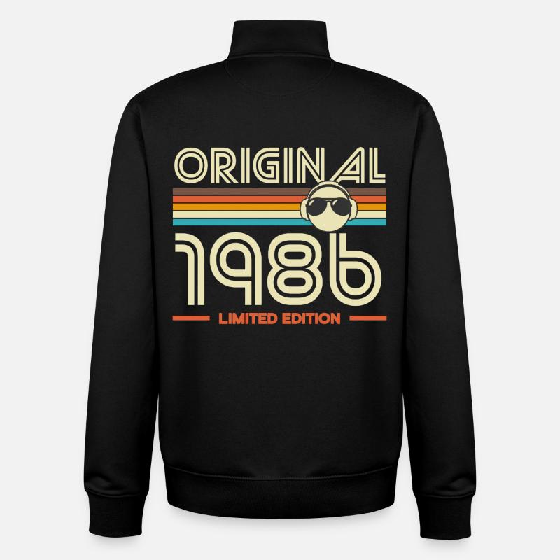Originale Retro-Edition von 1986 - Unisex Organic Zip Sweatshirt von Stanley/Stella - Schwarz