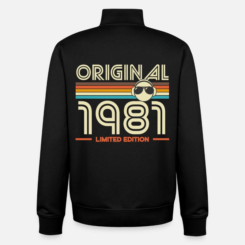 Originale limitierte Edition von 1981 - Unisex Organic Zip Sweatshirt von Stanley/Stella - Schwarz