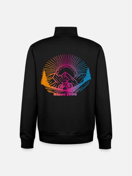 Depuis 1996 - Sweat zippé unisexe en coton bio Stanley/Stella - noir