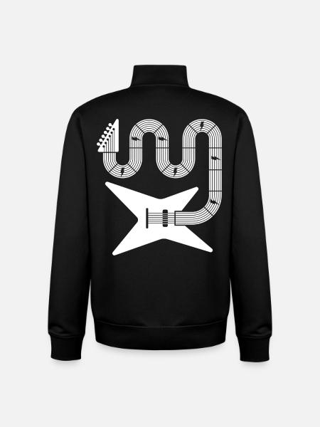 Abstract Electric Guitar - Unisex Organic Zip Sweatshirt by Stanley/Stella - black