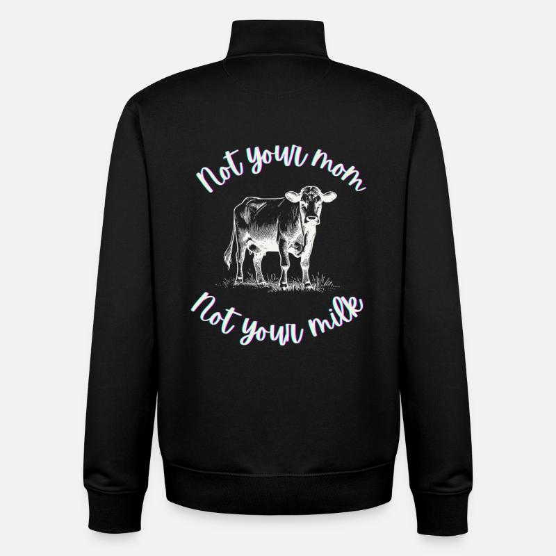 Nicht deine Mutter, nicht deine Milch - Unisex Organic Zip Sweatshirt von Stanley/Stella - Schwarz