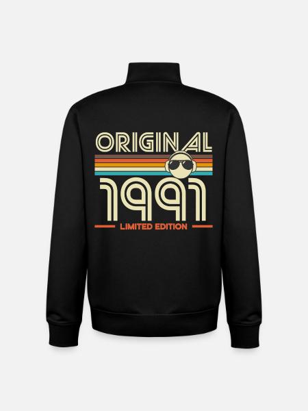 Original 1991 Limited Edition - Unisex Organic Zip Sweatshirt by Stanley/Stella - black