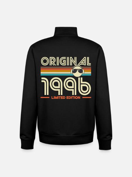 Original 1996 Retro Limited - Sweat zippé unisexe en coton bio Stanley/Stella - noir